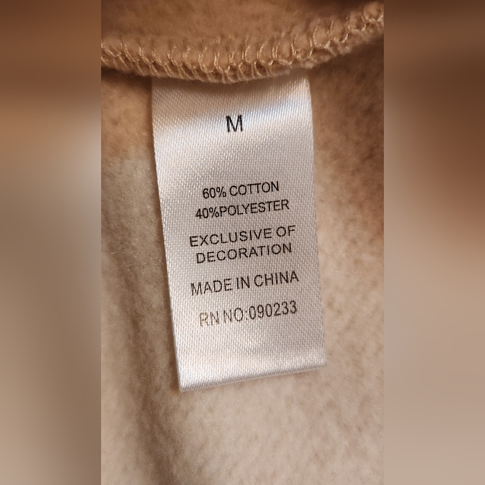 PacSun - NWT sporty‎ raglan crew neck crop sweatshirt light tan size Medium - Picture 3 of 6